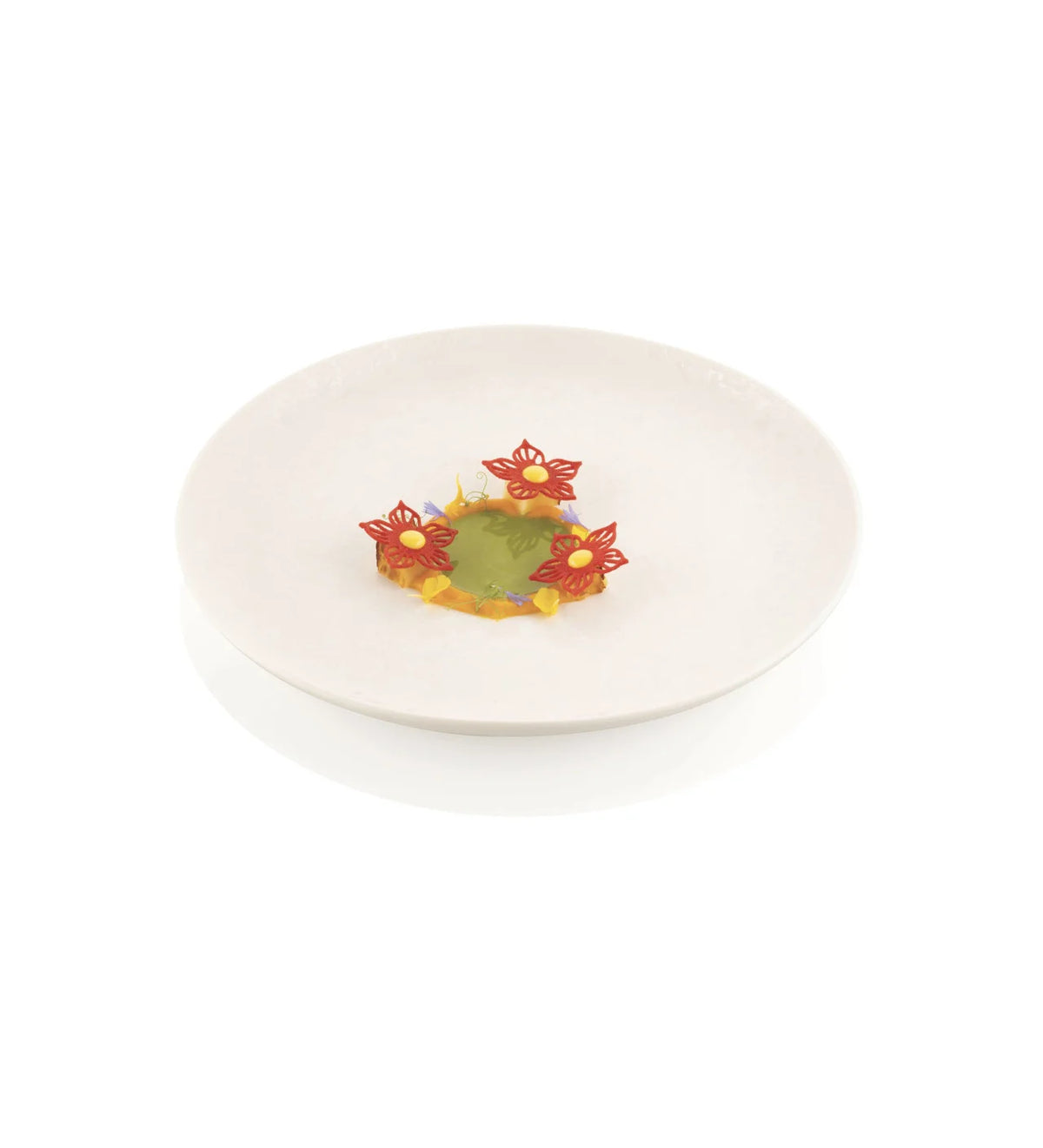 entremets en forme de fleur