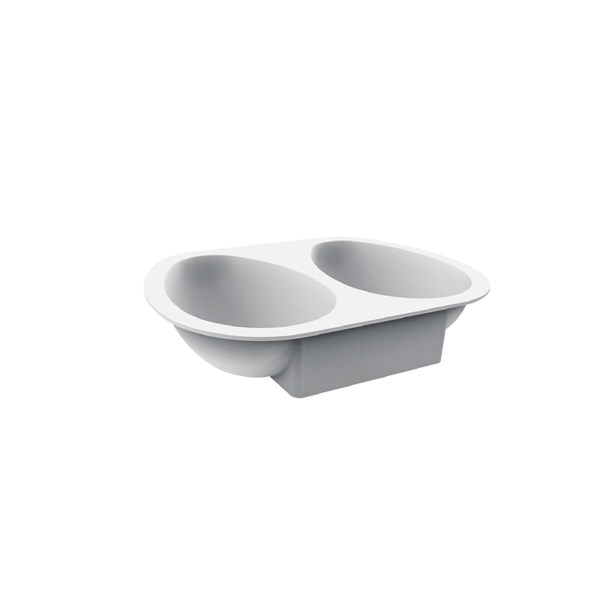 Moule en silicone à 2 empreintes ovales pour entremets