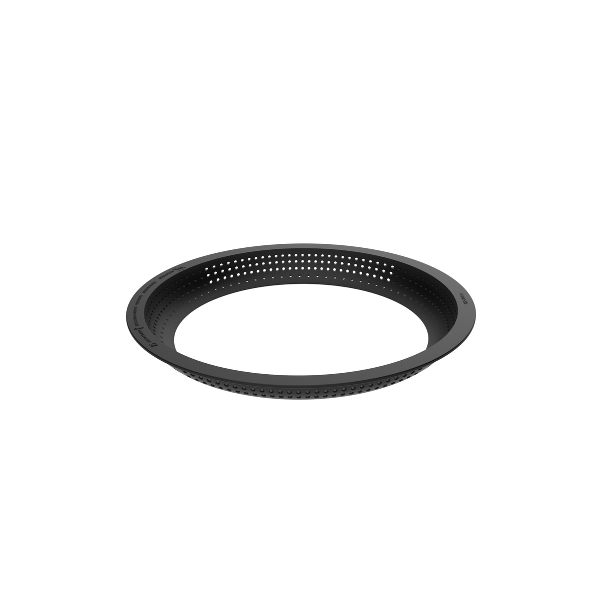 Cercle perforé rond noir pour tarte