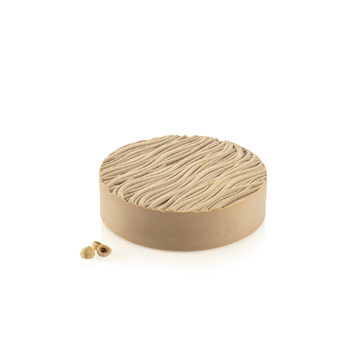 Entremets rond effet bois