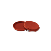 Moule à tarte rond cannelé en silicone rouge Silikomart avec fond amovible