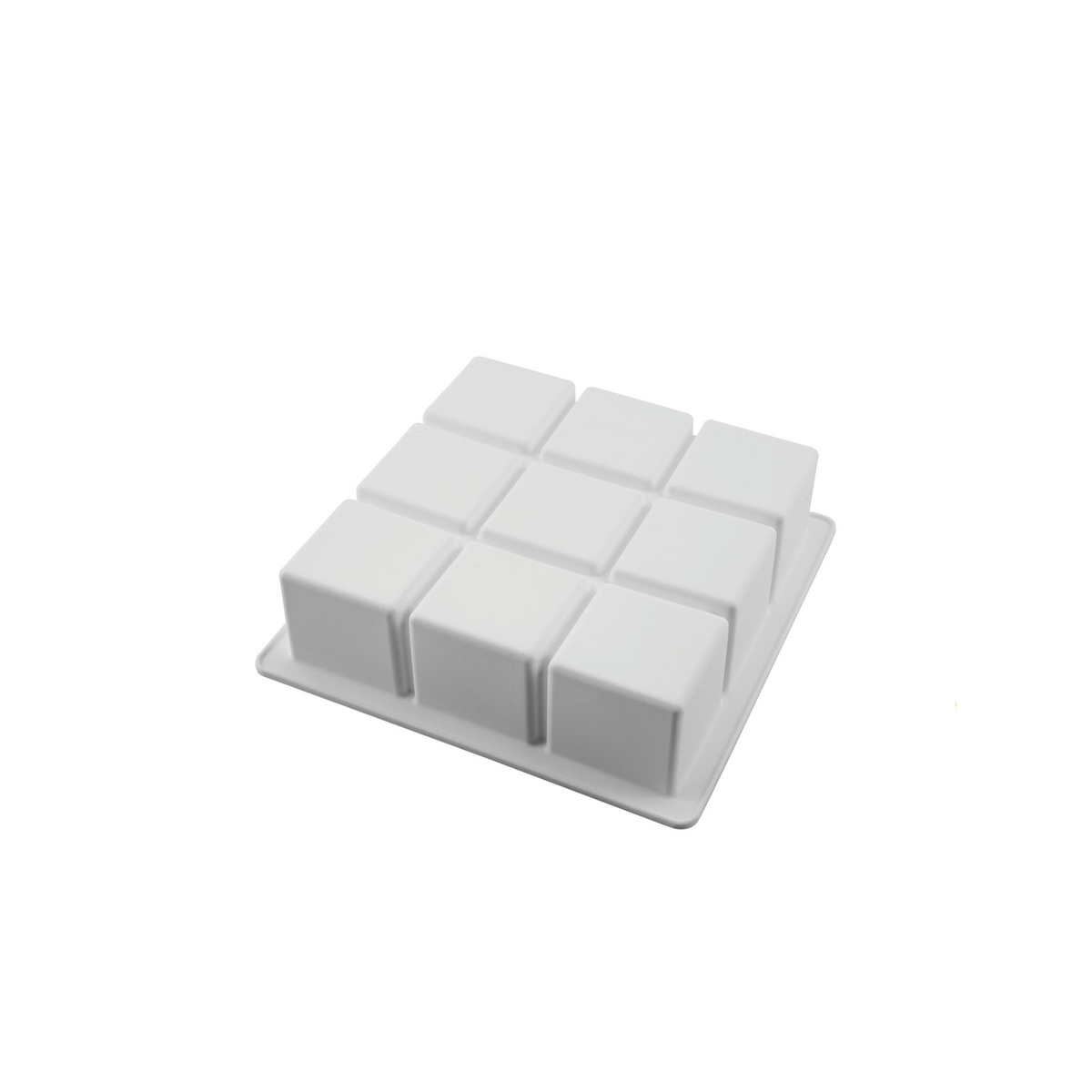 Moule silicone Silikomart Cubik 1400 – vue extérieure des 9 cubes