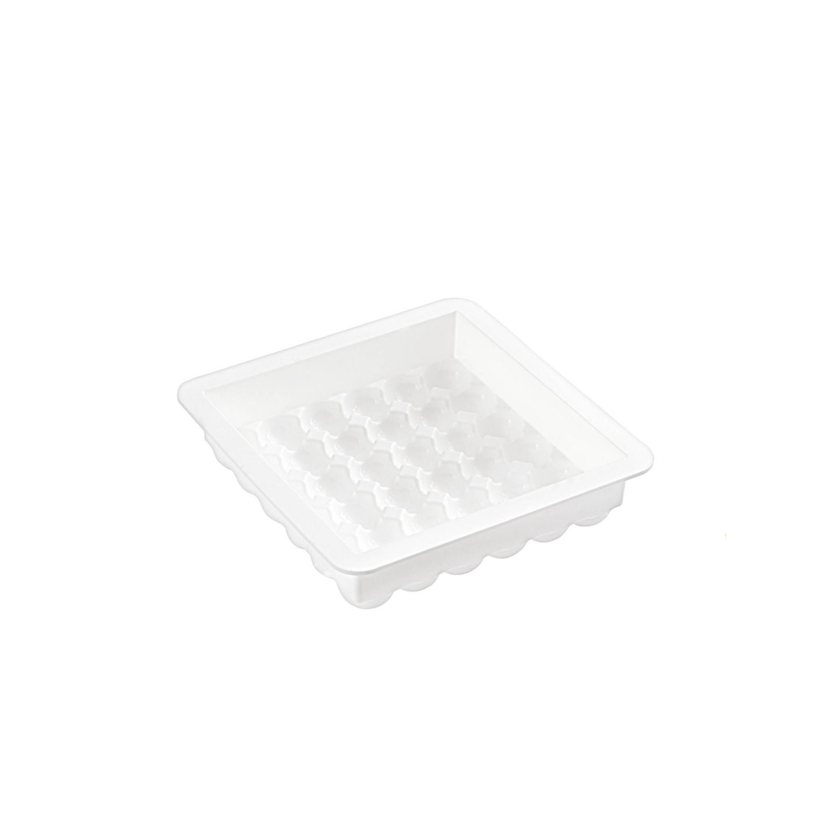 Moule carré en silicone avec empreintes bulles – vue intérieure