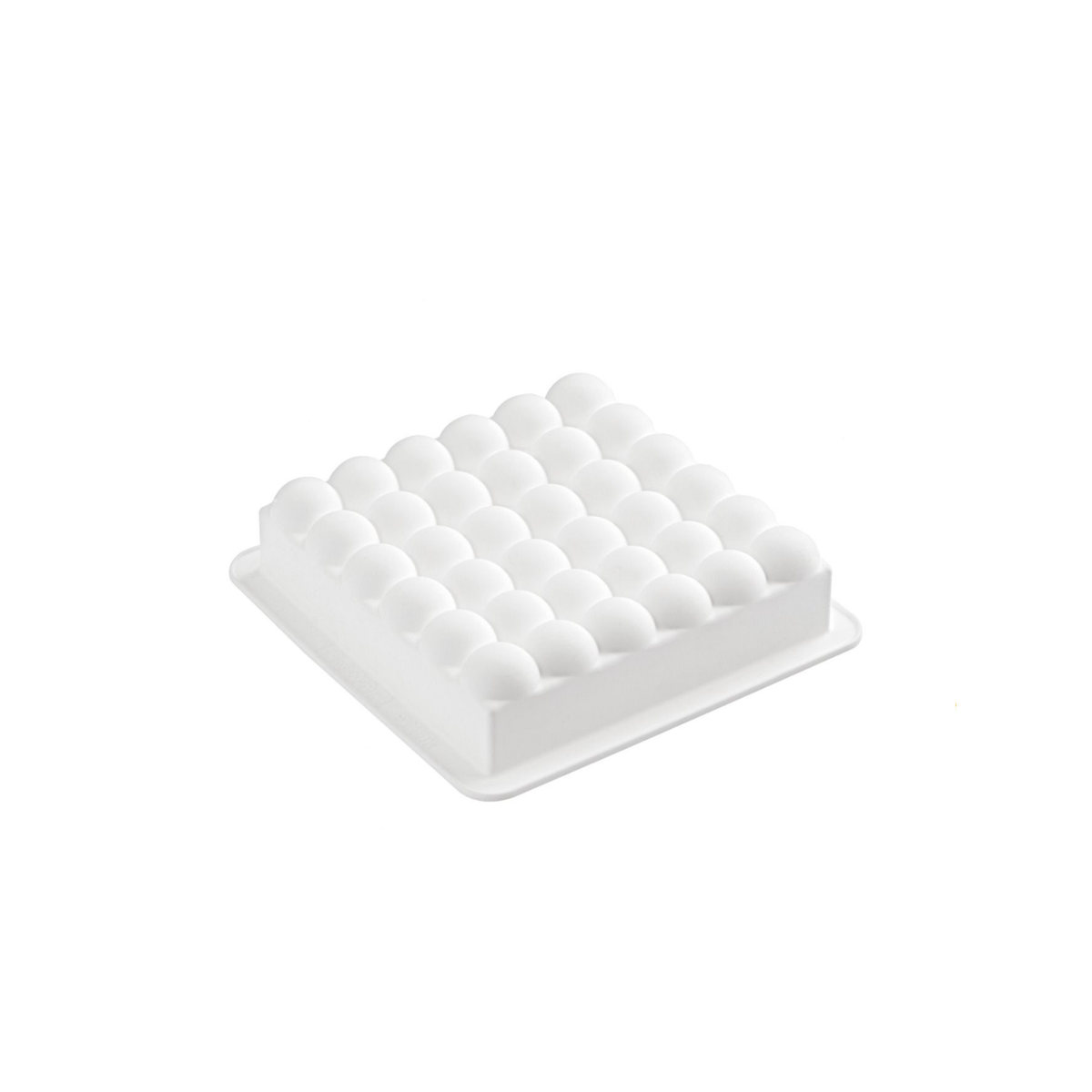 Moule carré en silicone effet bulles – vue extérieure