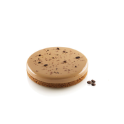 Entremets rond café avec glaçage miroir