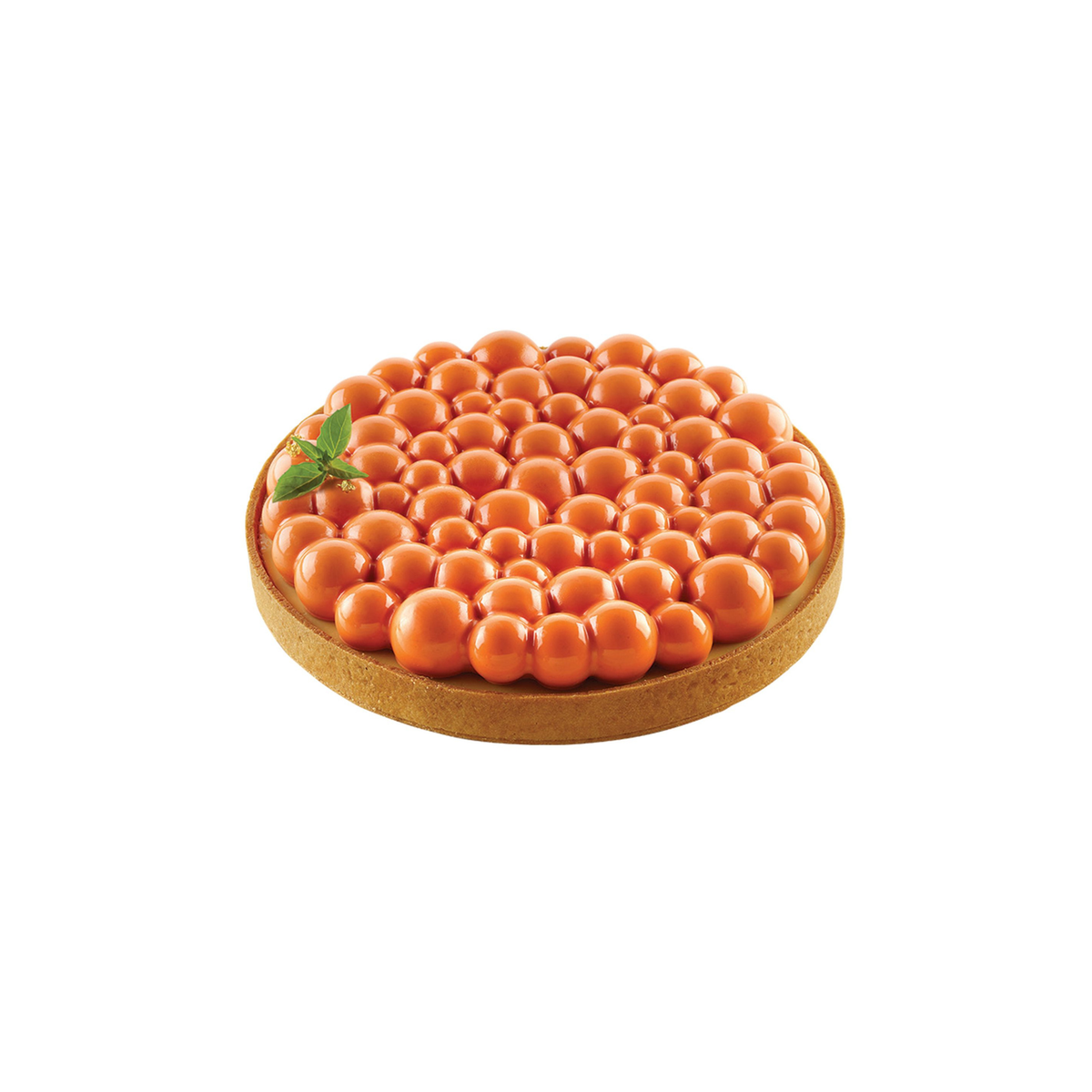 Tarte avec décor effet bulles