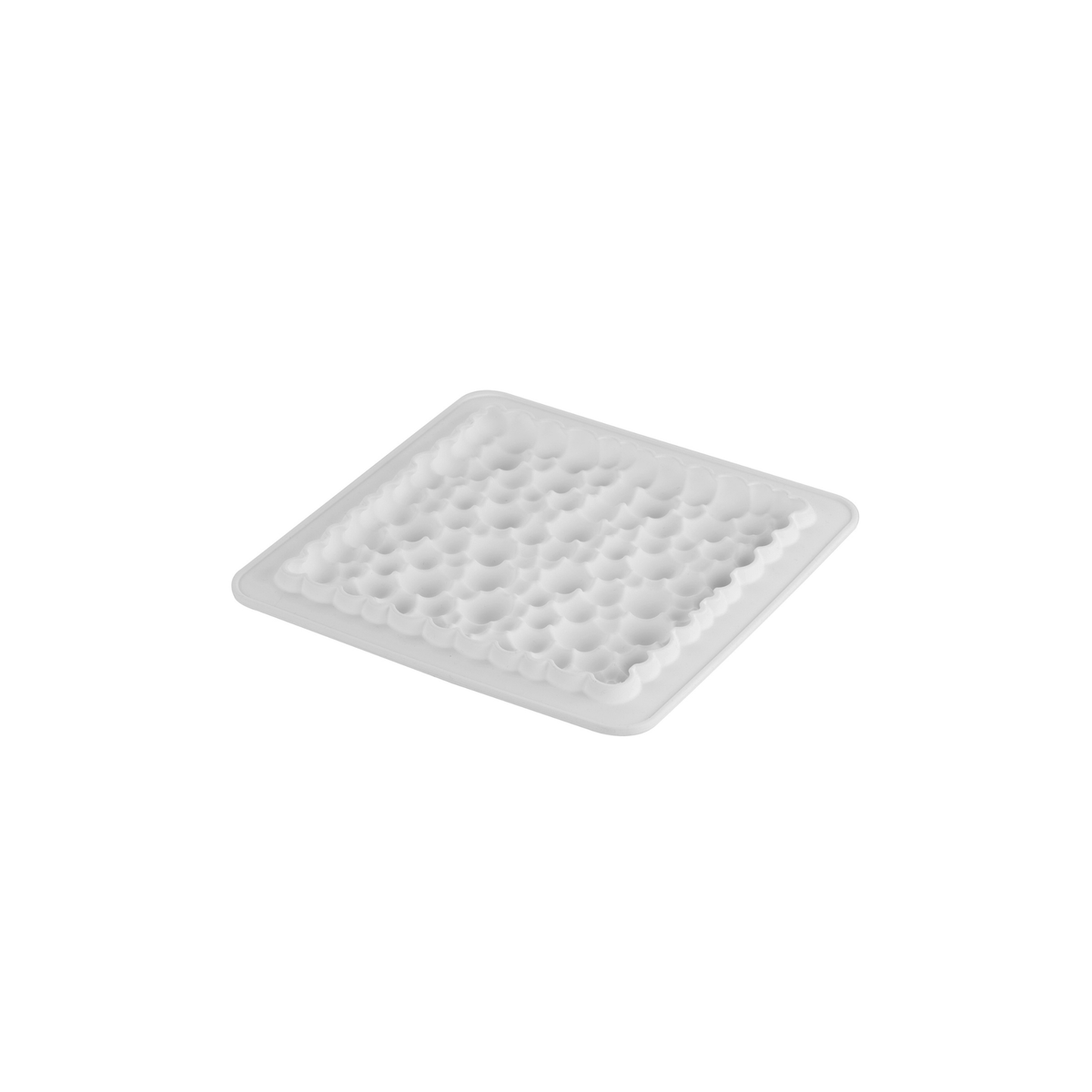 Moule en silicone blanc à motif de dômes pour tarte carrée