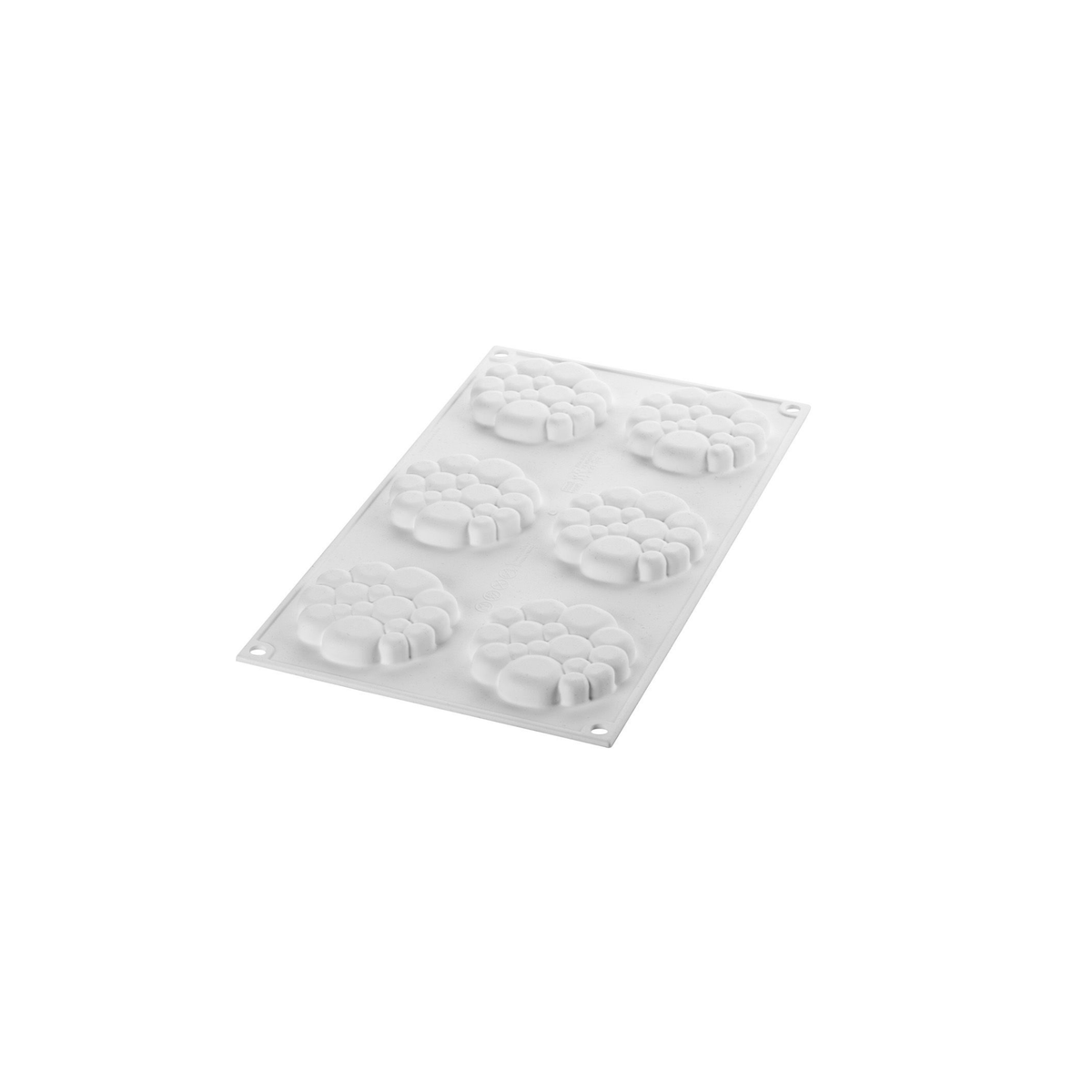 Moule silicone 6 empreintes effet bulles vue extérieure