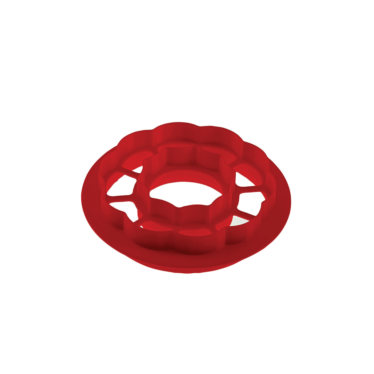 Insert en silicone rouge pour moule à entremets en forme de couronne
