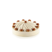 Entremets rond à effet plissé