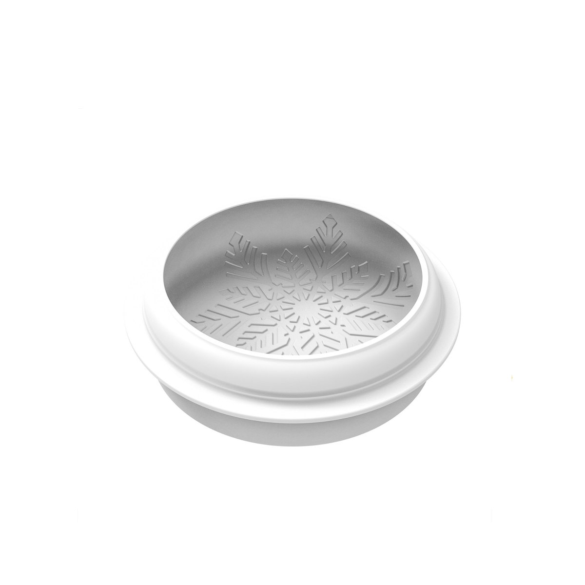 Moule silicone rond avec motif flocon de neige