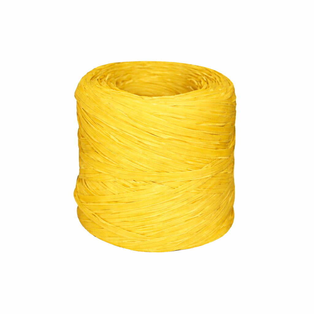 bobine de raphia jaune