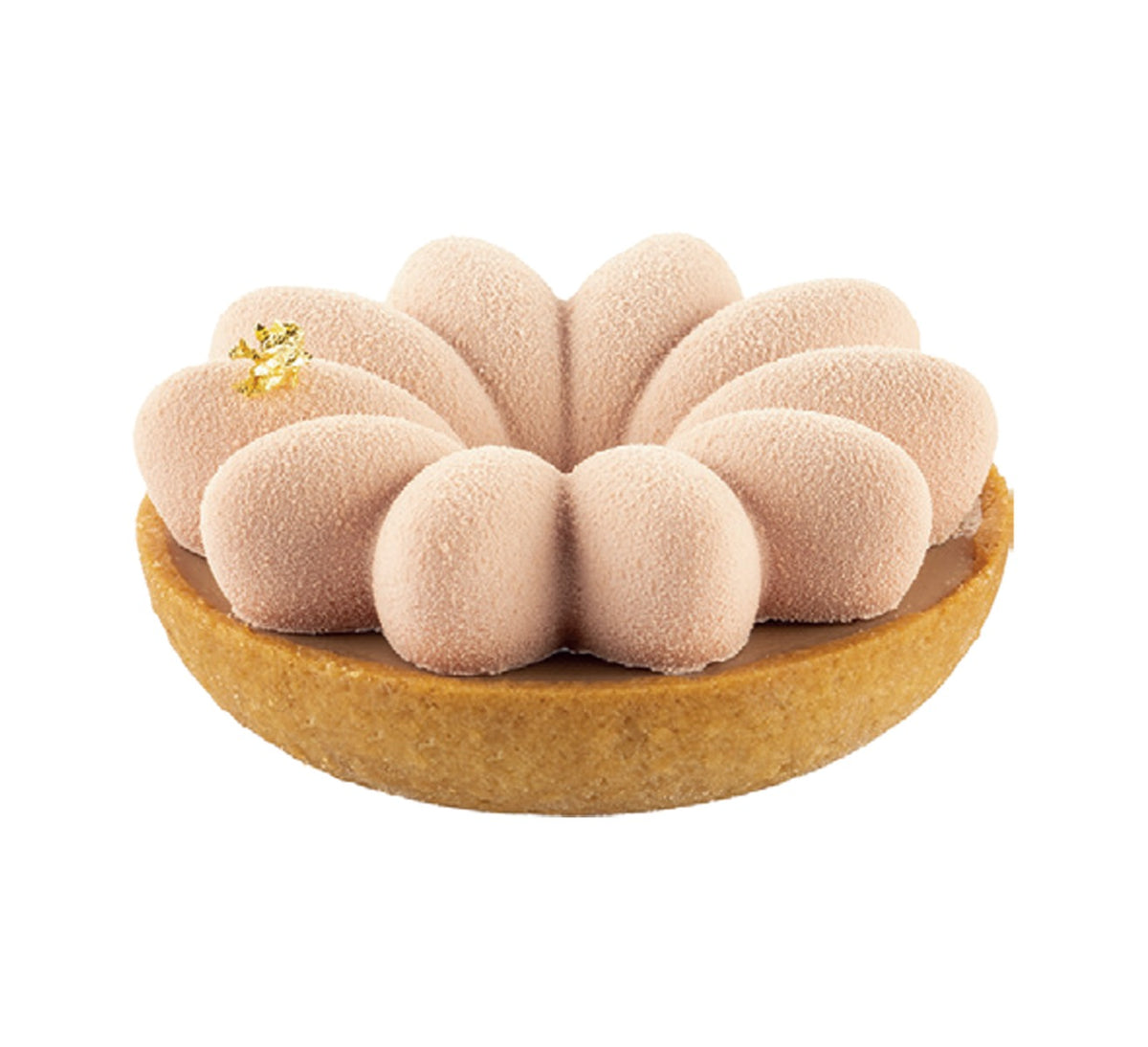 Tarte avec entremets couronne fleurie