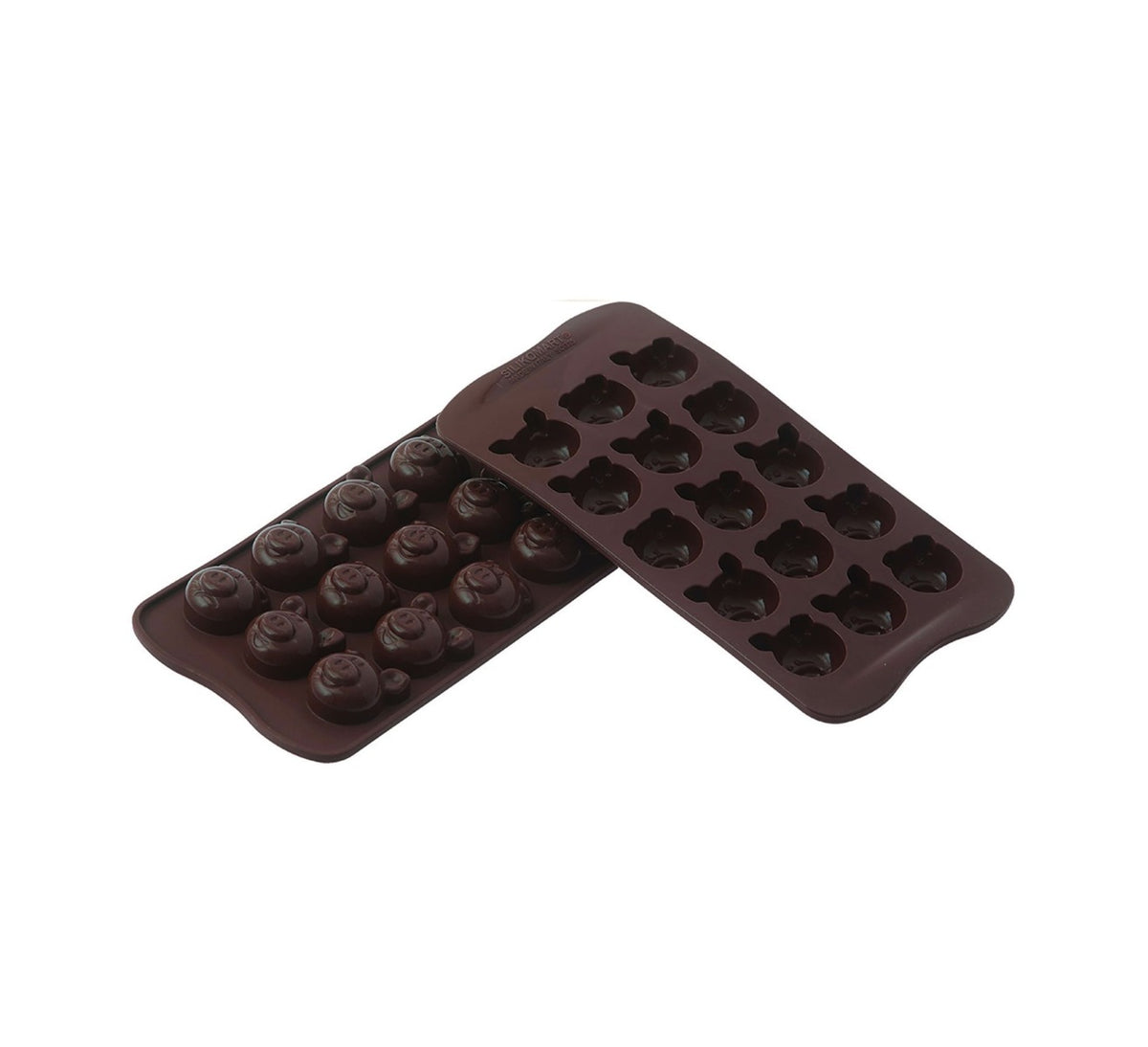 Moule en silicone pour chocolats – 15 empreintes têtes de cochon