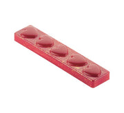 Barre chocolatée rose décorée de cœur