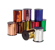 Bolduc miroir métallisé en bobines multicolores pour emballages cadeaux et décoration
