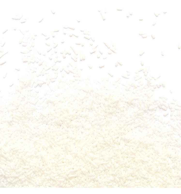 Décors en sucre vermicelles blancs pour pâtisseries et cupcakes