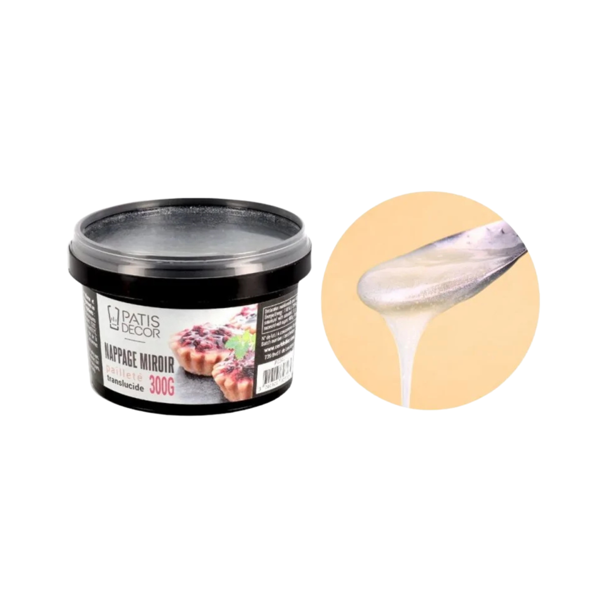 Nappage miroir pailleté translucide 300 g
