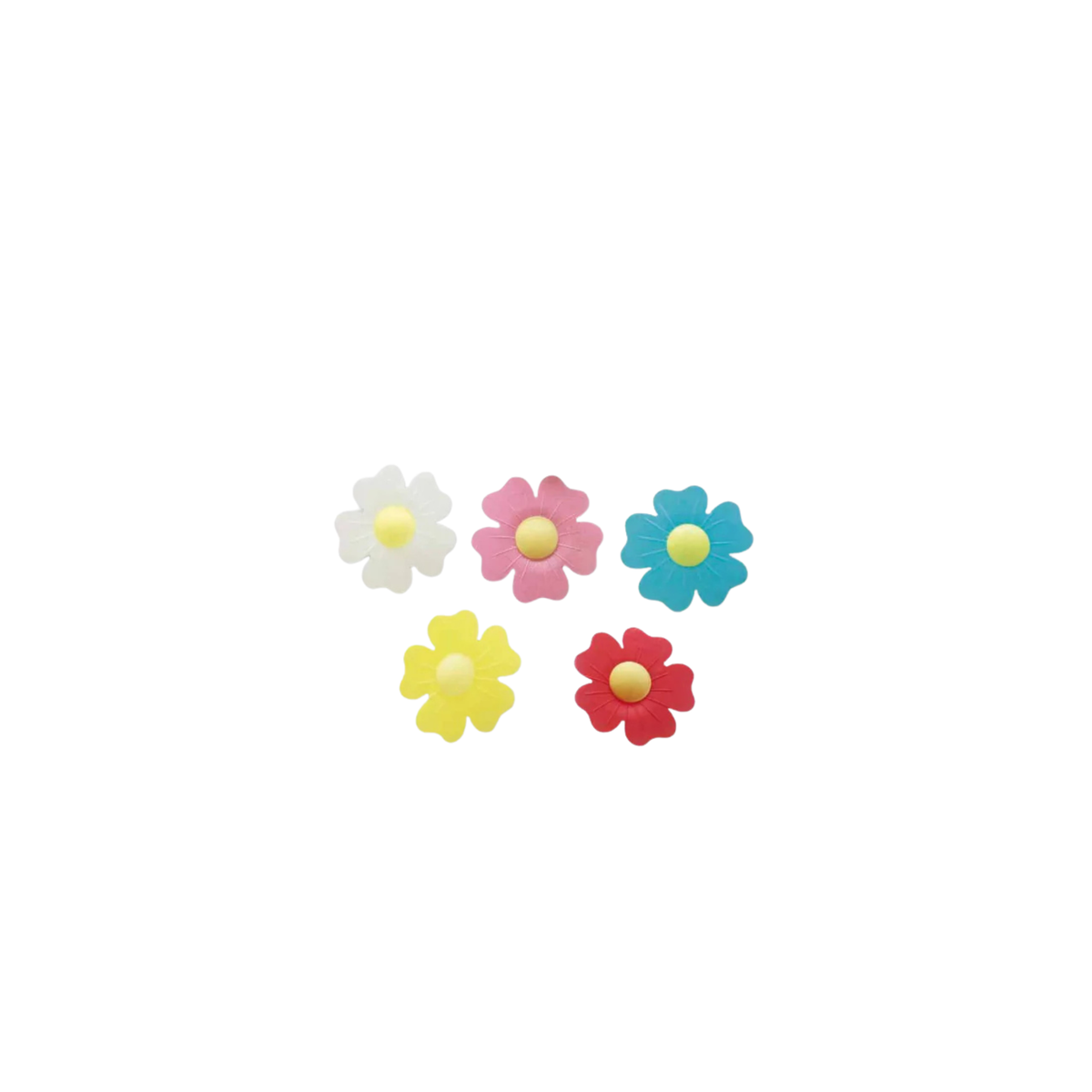 Fleurs en azyme assorties multicolores pour décoration de gâteaux