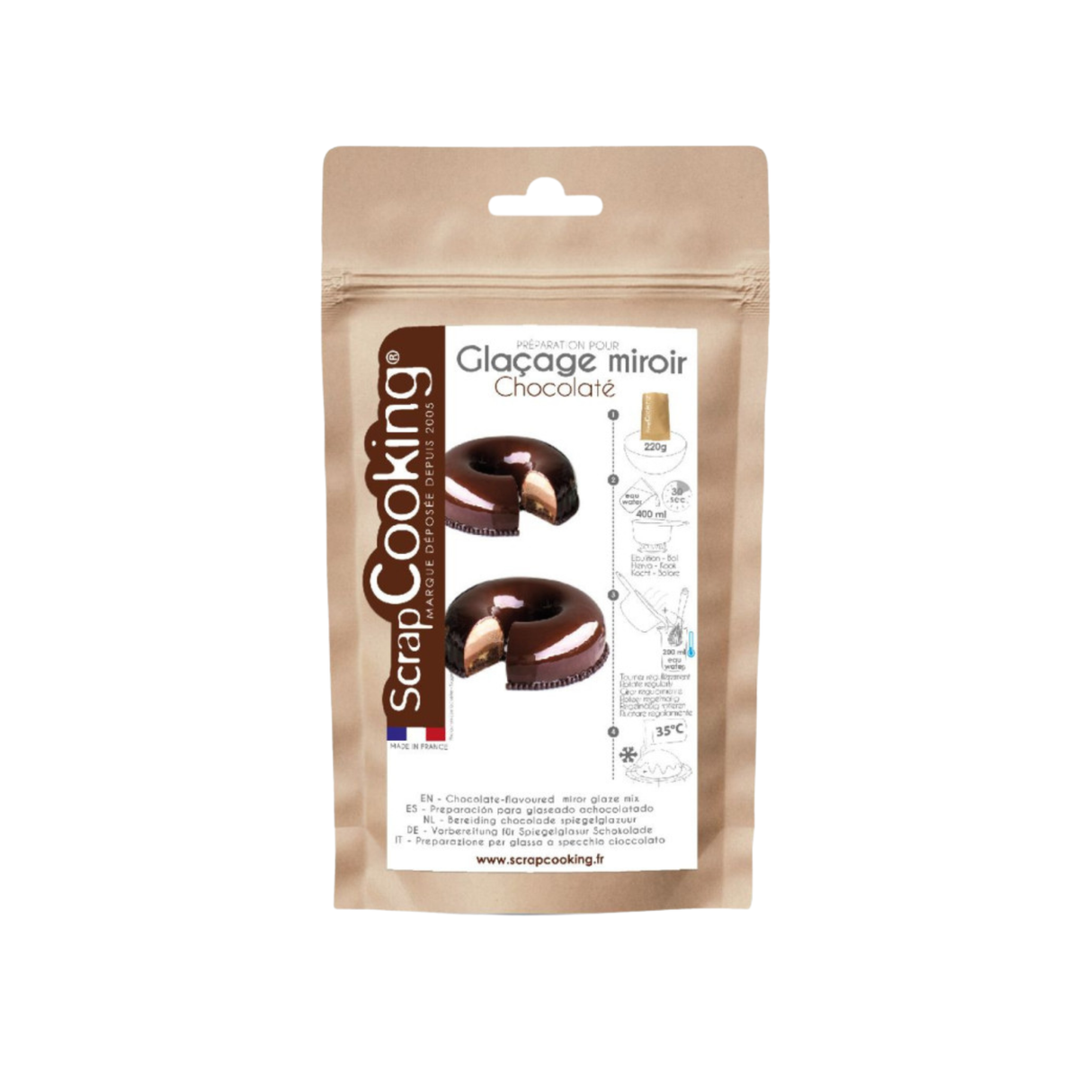 ScrapCooking – Préparation pour glaçage miroir chocolaté
