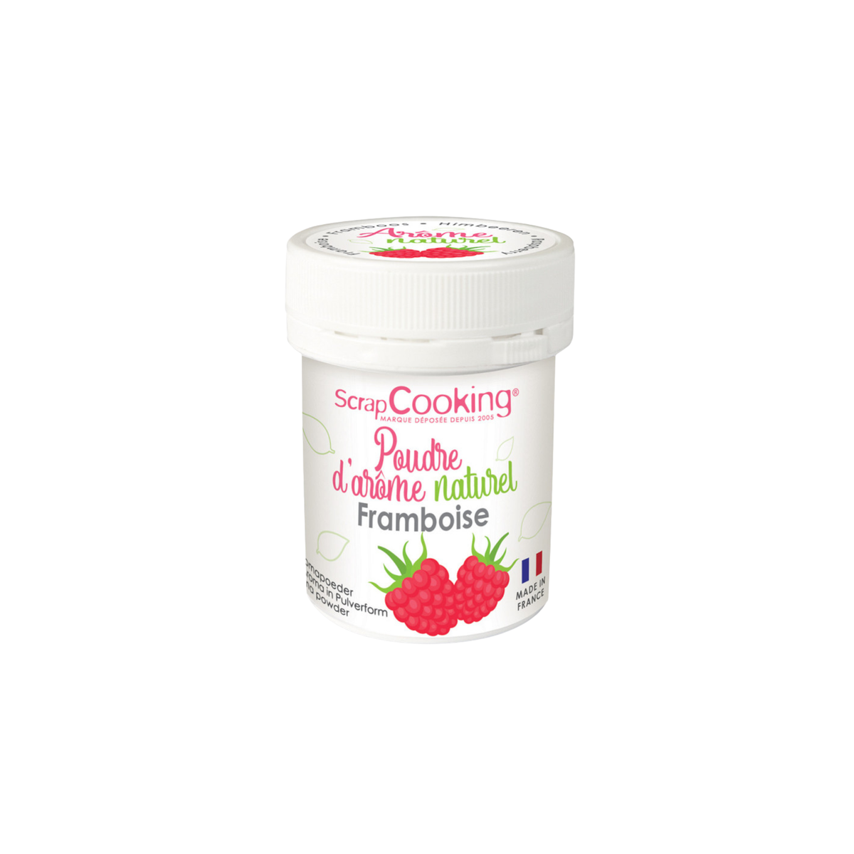 Pot de Poudre d'arôme naturel  framboise 15 g ScrapCooking 