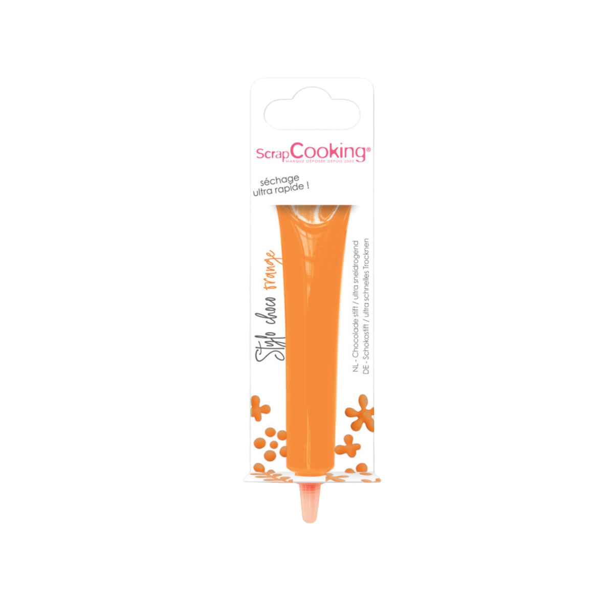Stylo chocolat orange ScrapCooking à séchage rapide pour décoration pâtisserie