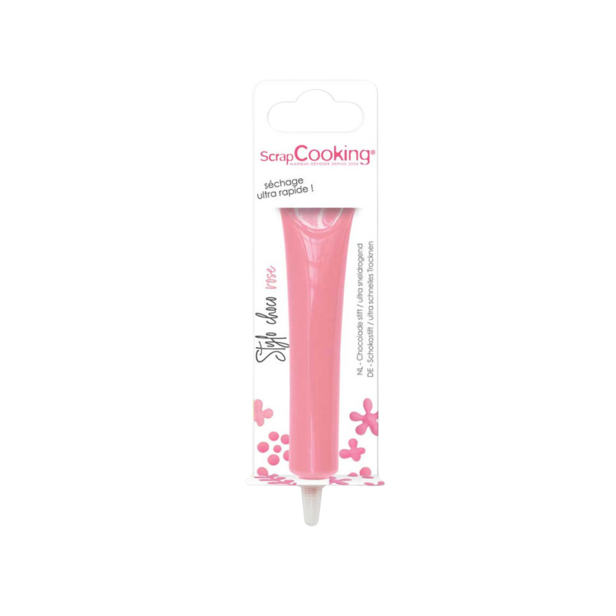 Stylo chocolat rose ScrapCooking à séchage rapide pour décoration pâtisserie