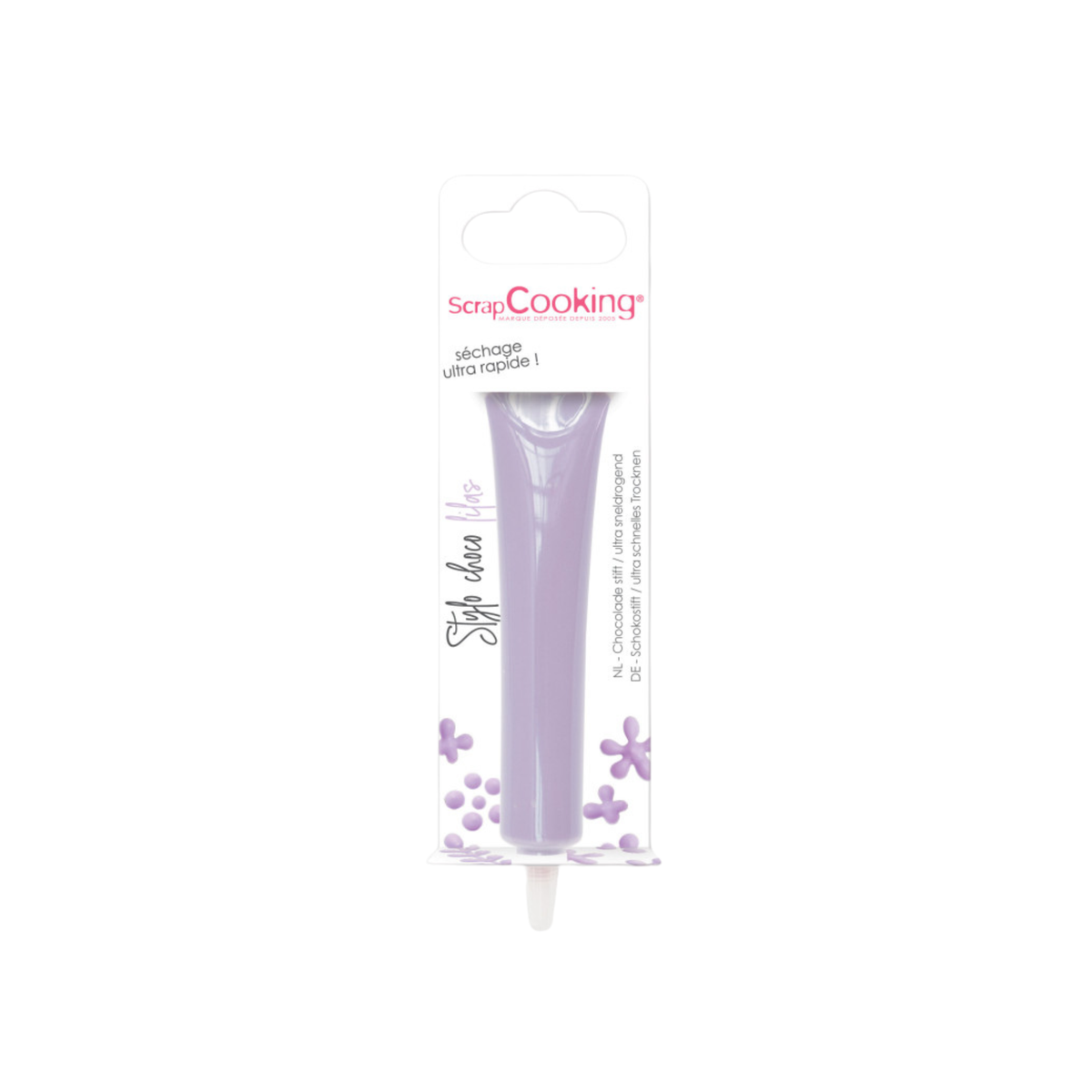 Stylo chocolat lilas ScrapCooking à séchage rapide pour décoration pâtisseries