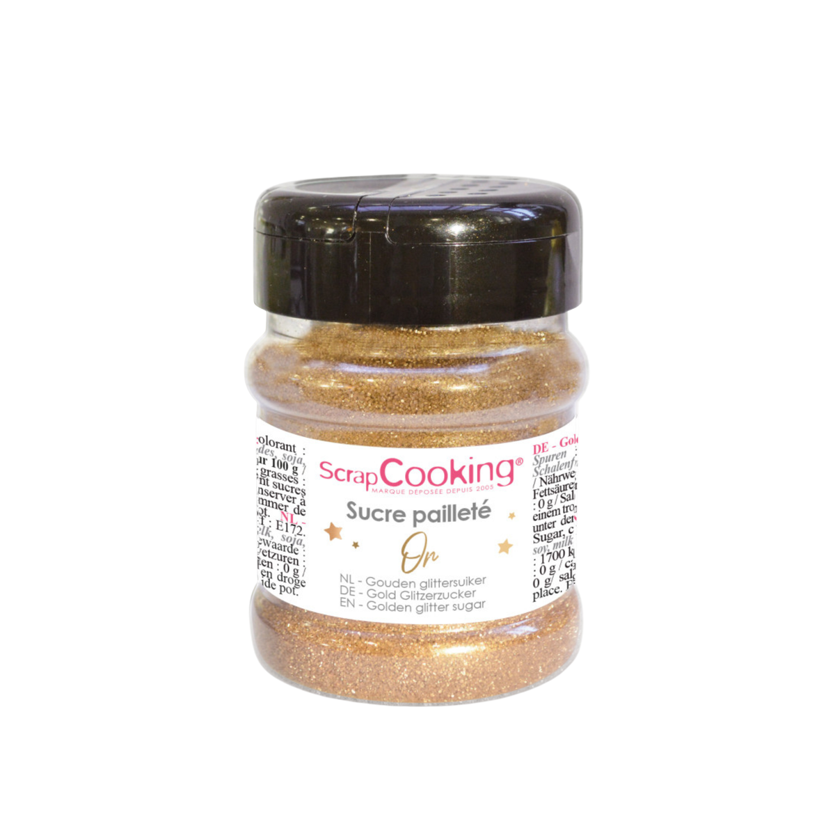 Sucre pailleté doré ScrapCooking pour décoration de pâtisseries
