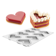 Moule en silicone 8 cœurs et entremets cœur