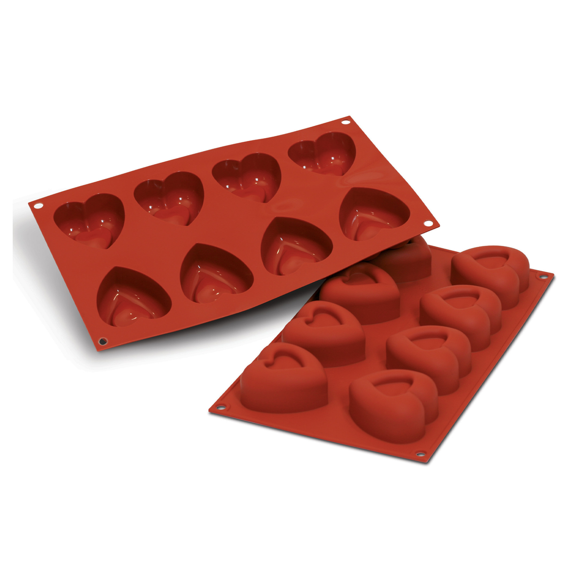 Moule silicone Silikomart 8 empreintes cœur