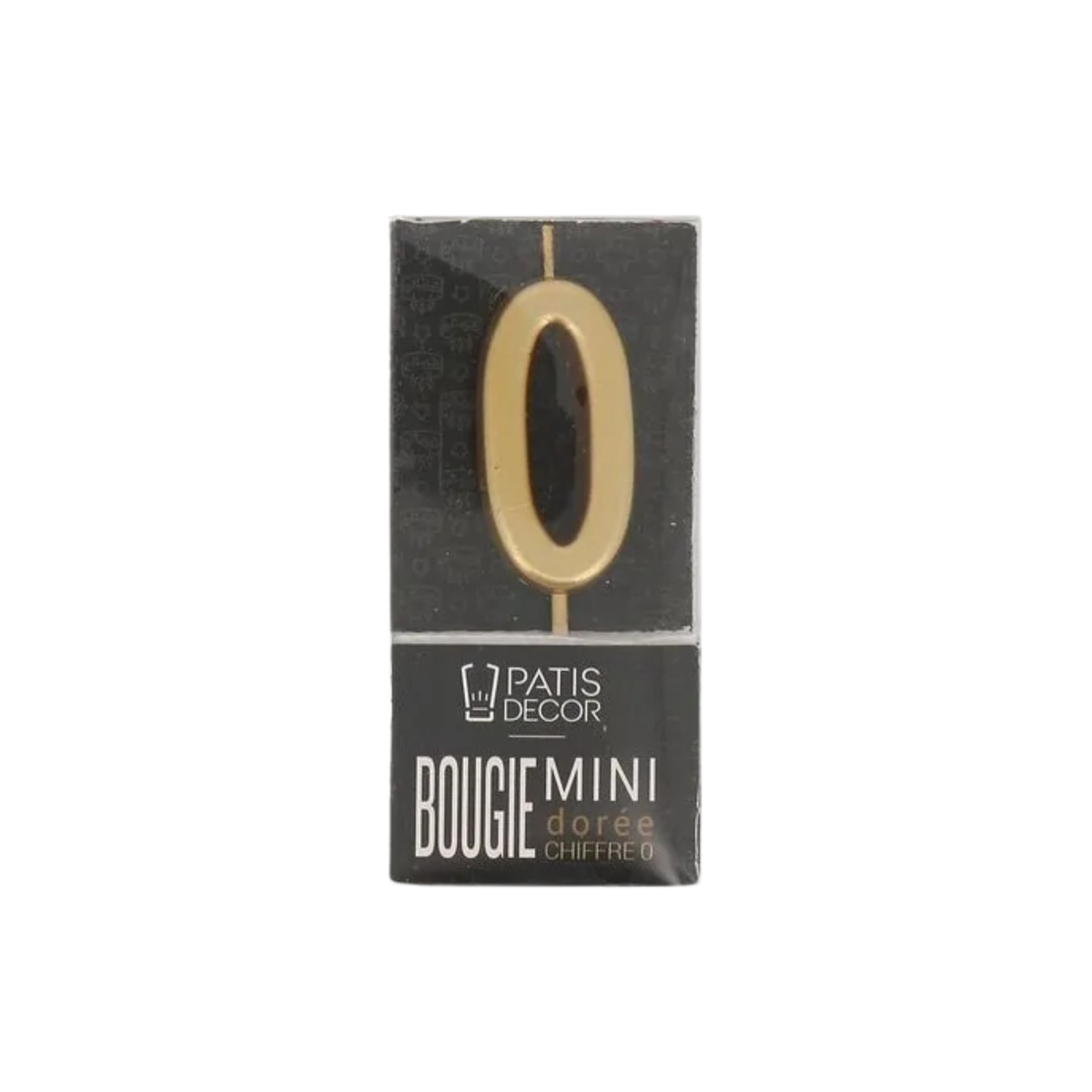 bougie chiffre 0 dorée Patisdecor à planter sur un gâteau d’anniversaire