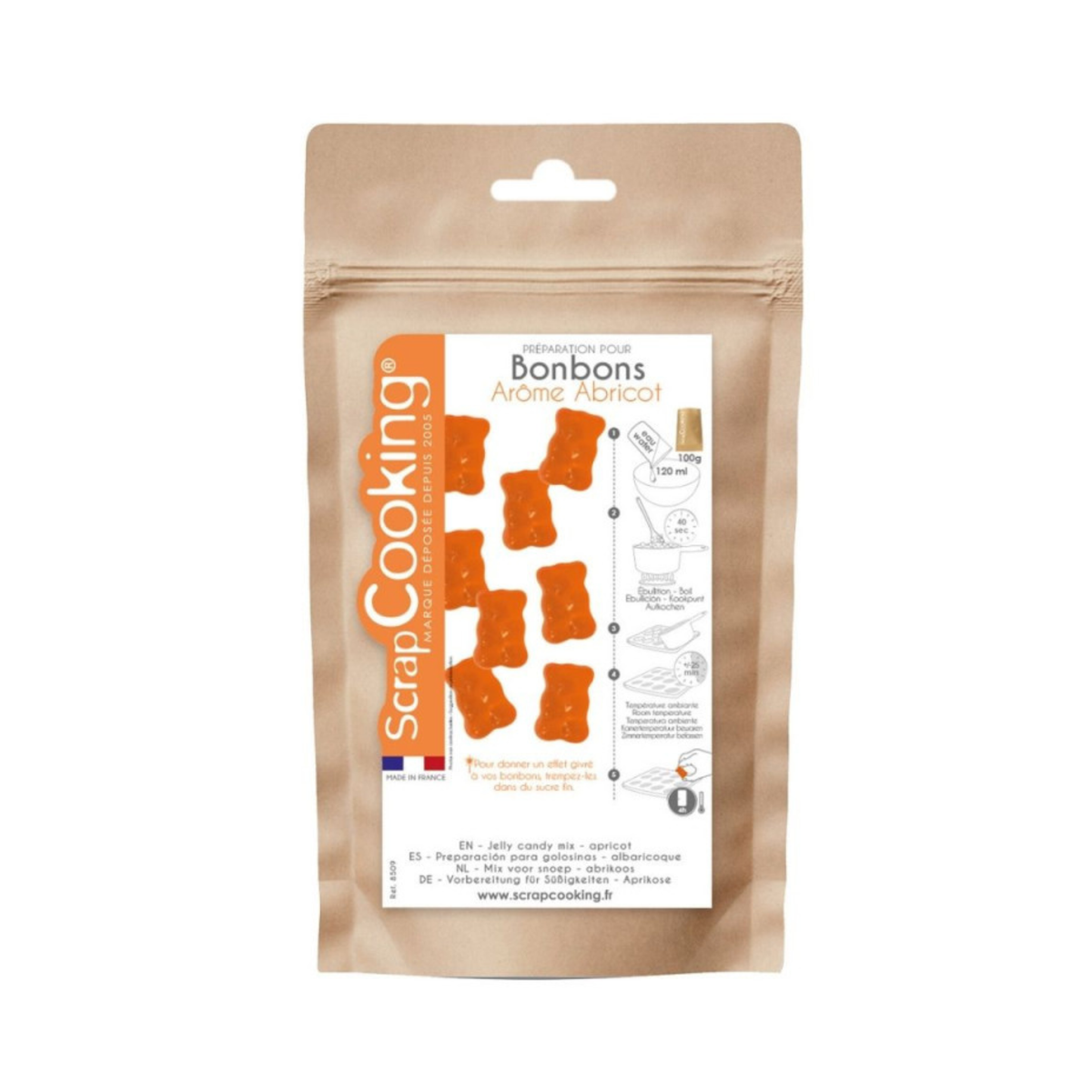 Préparation orange ScrapCooking pour bonbons gélifiés arôme abricot
