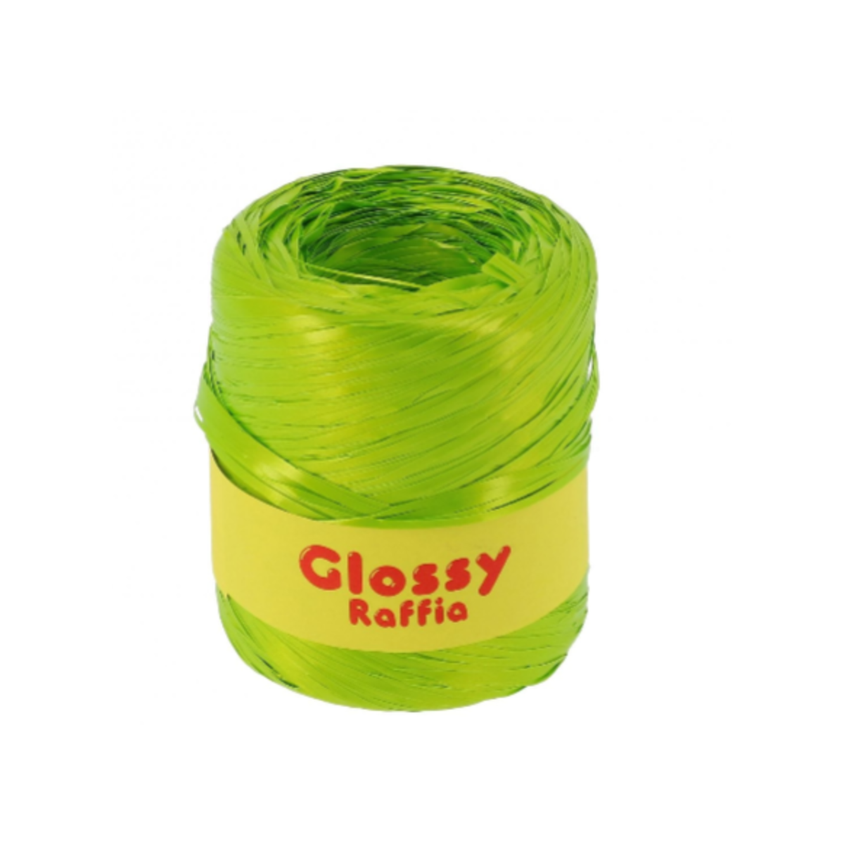 bobine de raphia vert fluo