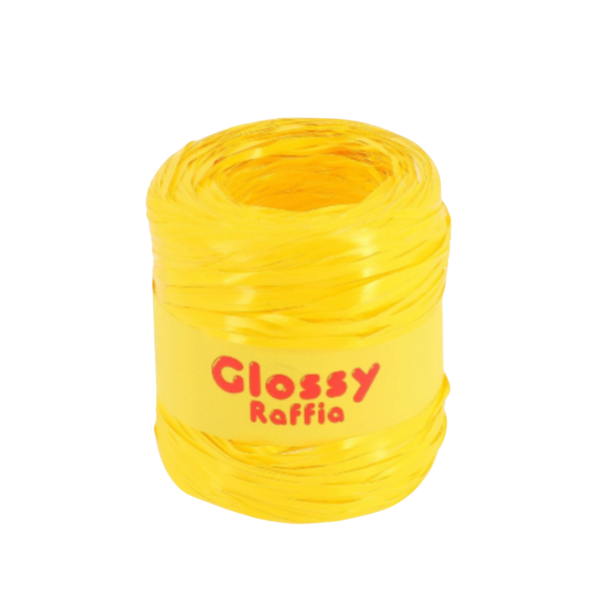 bobine de raphia jaune fluo