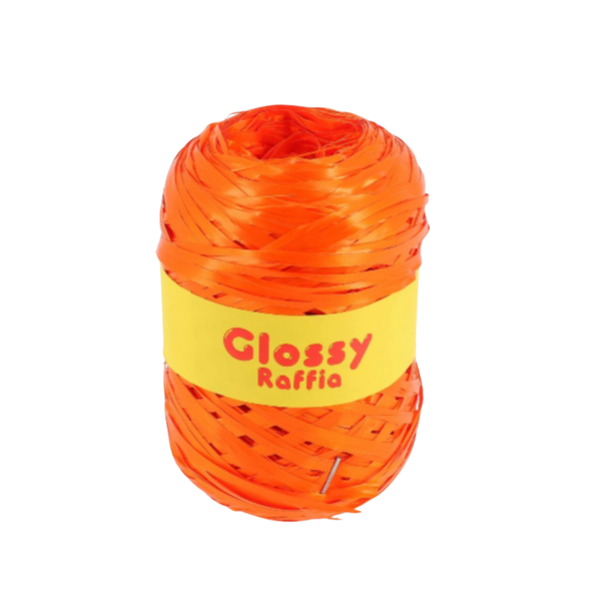 bobine de raphia orange fluo