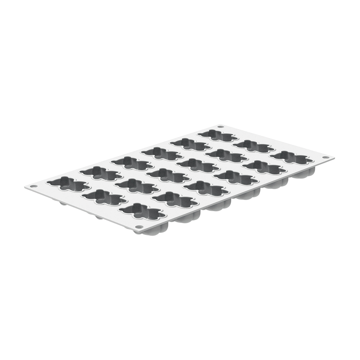 Moule silicone 18 oursons Silikomart vue en perspective