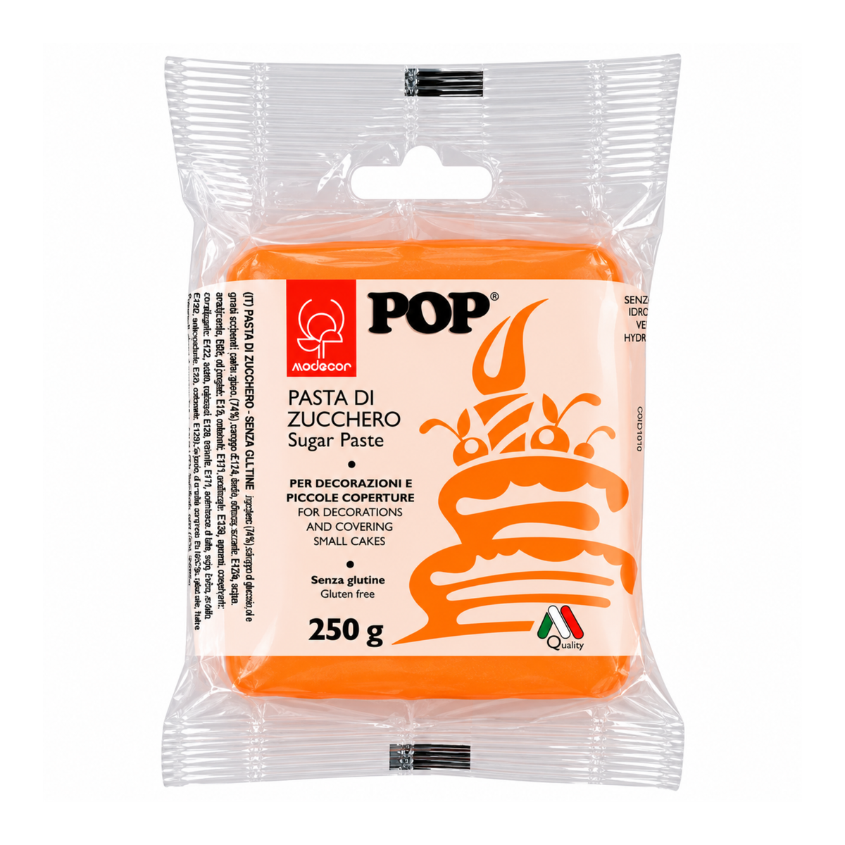 sachet de pâte à sucre orange