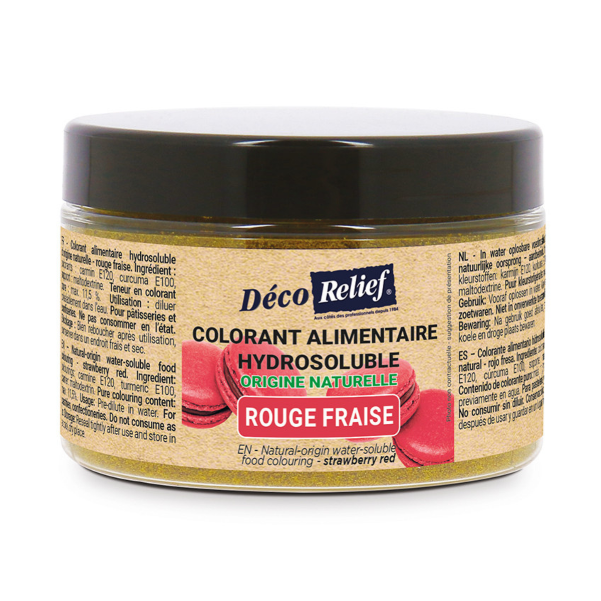 Déco Relief - Colorant Alimentaire Naturel Hydrosoluble en Poudre 50g