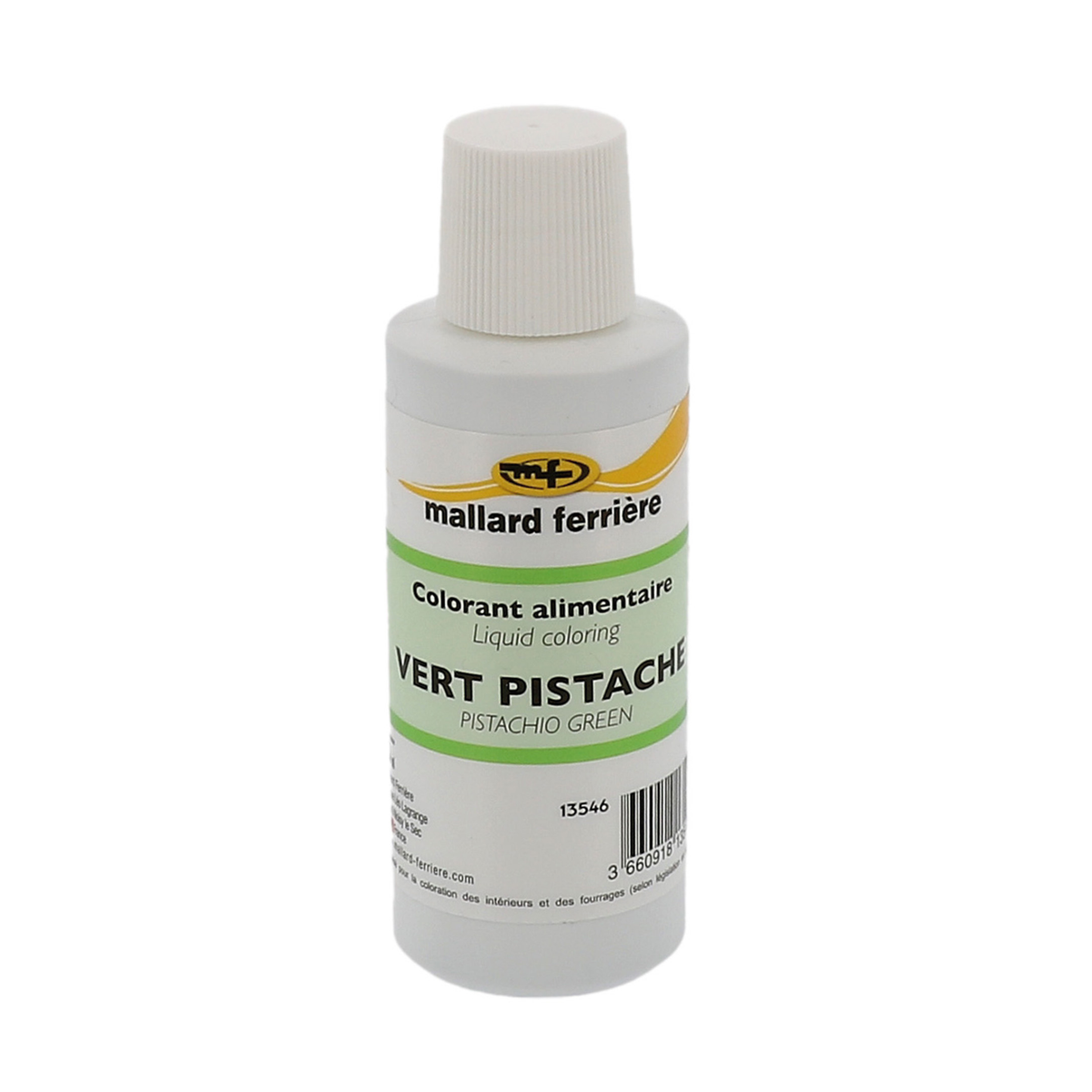 Colorant alimentaire liquide vert pistache 100ml Mallard Ferrière