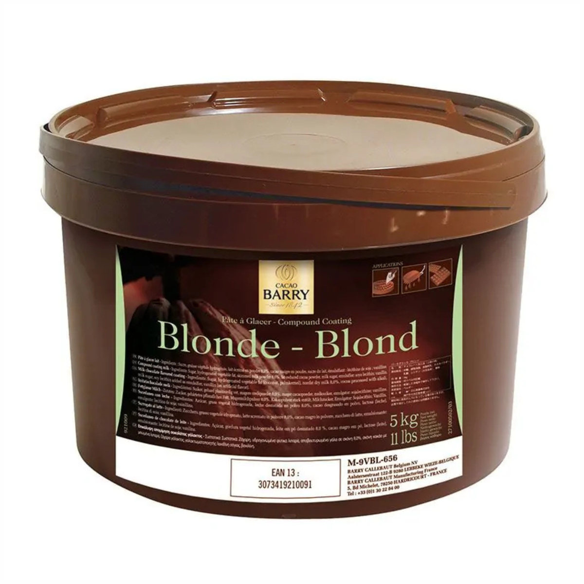  Pâte à glacer blonde en seau Cacao Barry 