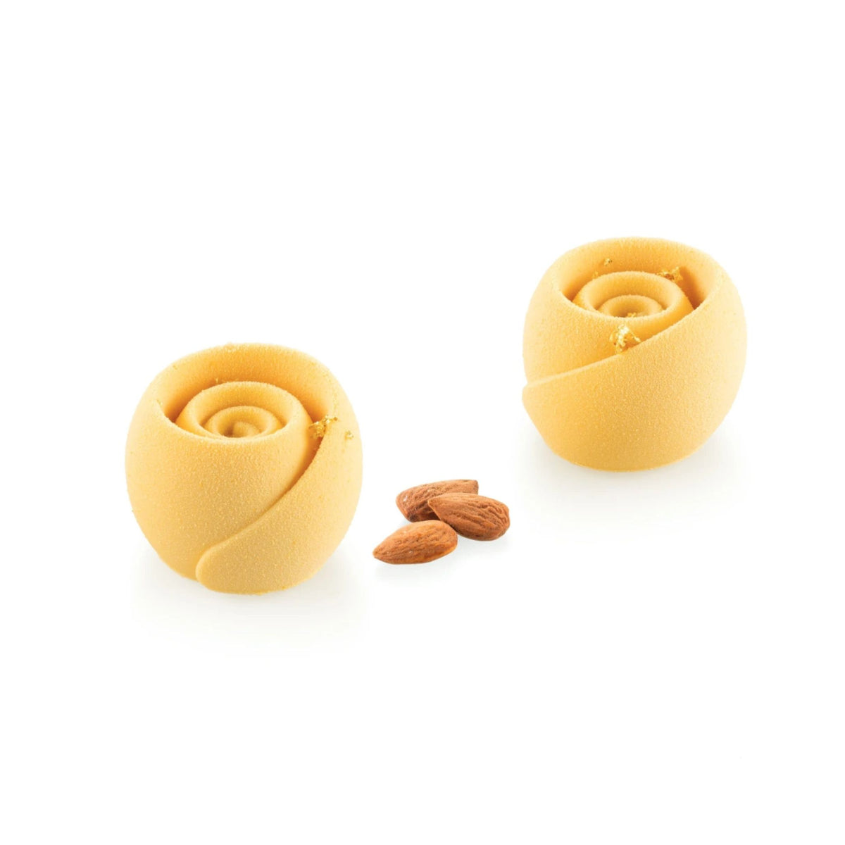 Deux entremets individuels en forme de rose