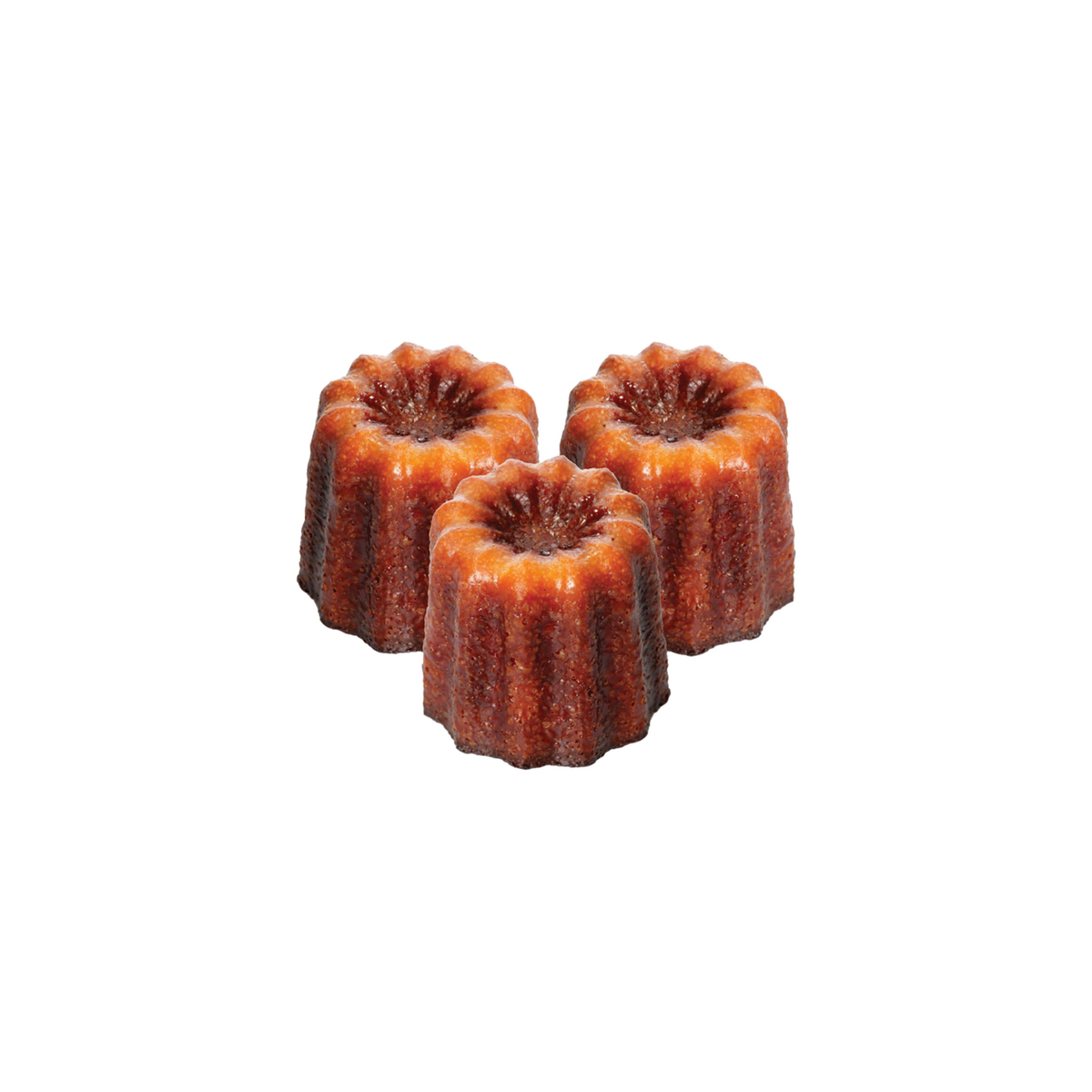 3 entremets en forme cannelée