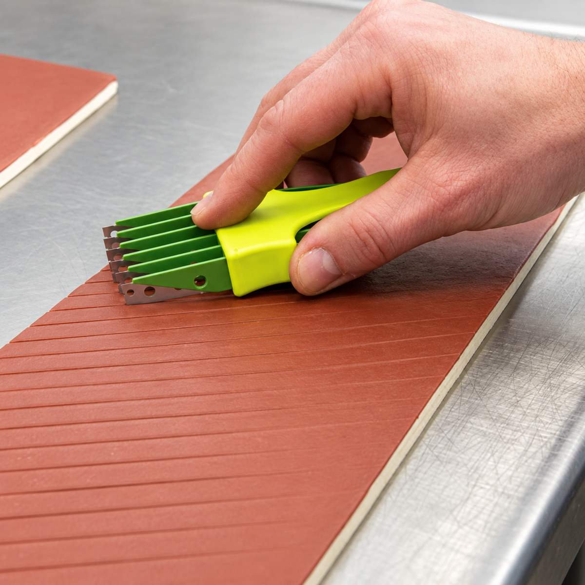 Scarificateur multi-lames utilisé pour grigner une pâte à pain avant cuisson