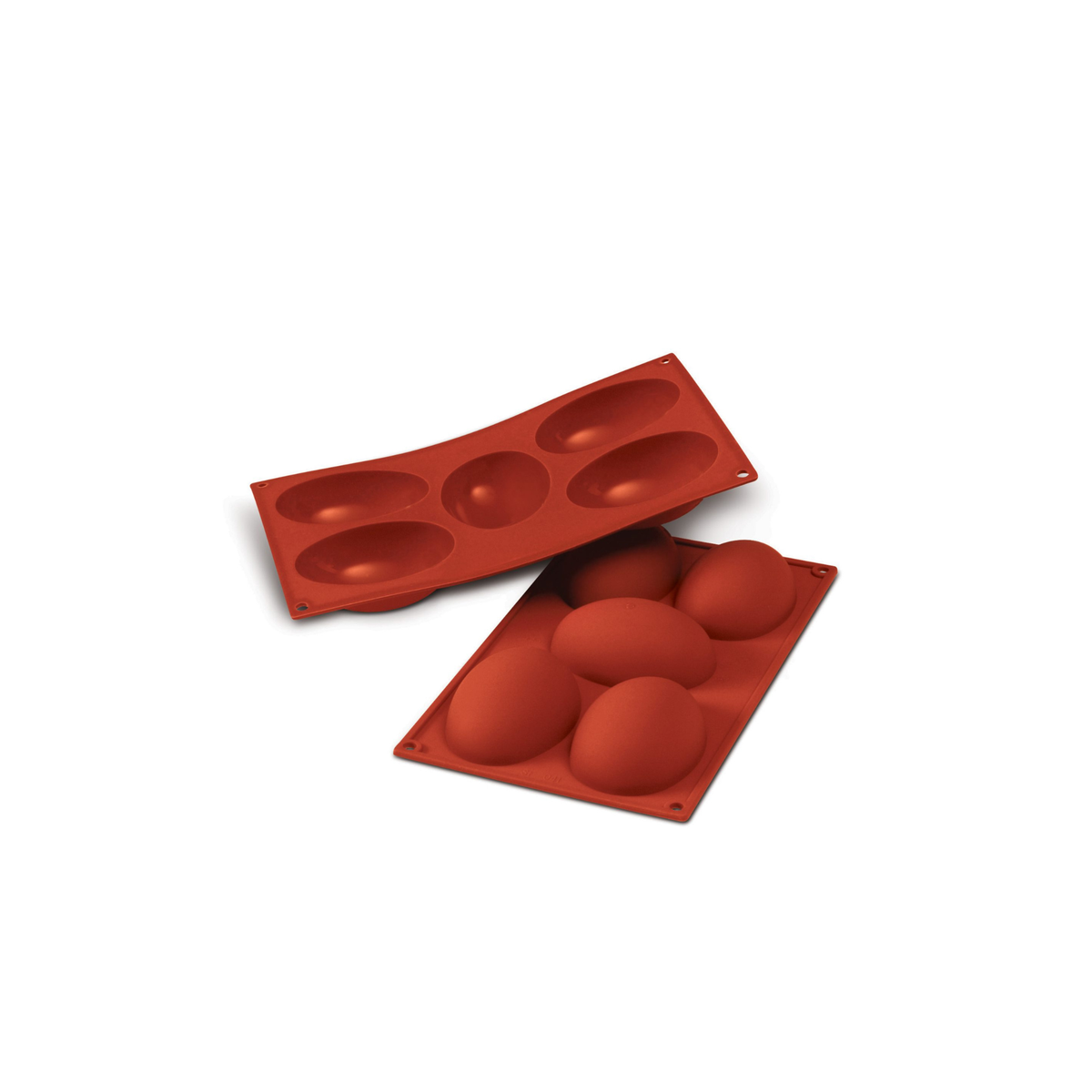 Moule silicone 5 empreintes demi-œufs Silikomart