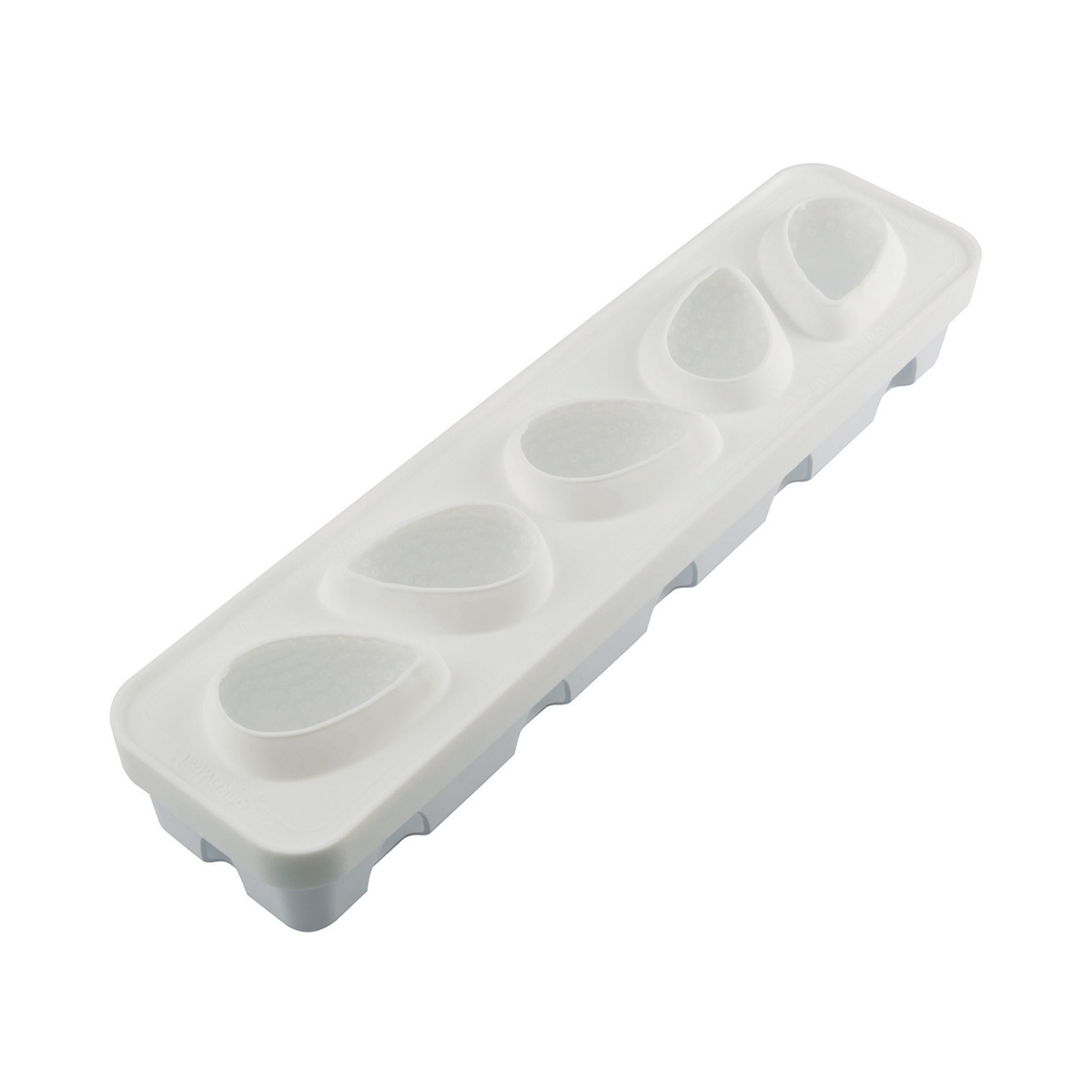 Moule silicone 5 empreintes en forme de fraise