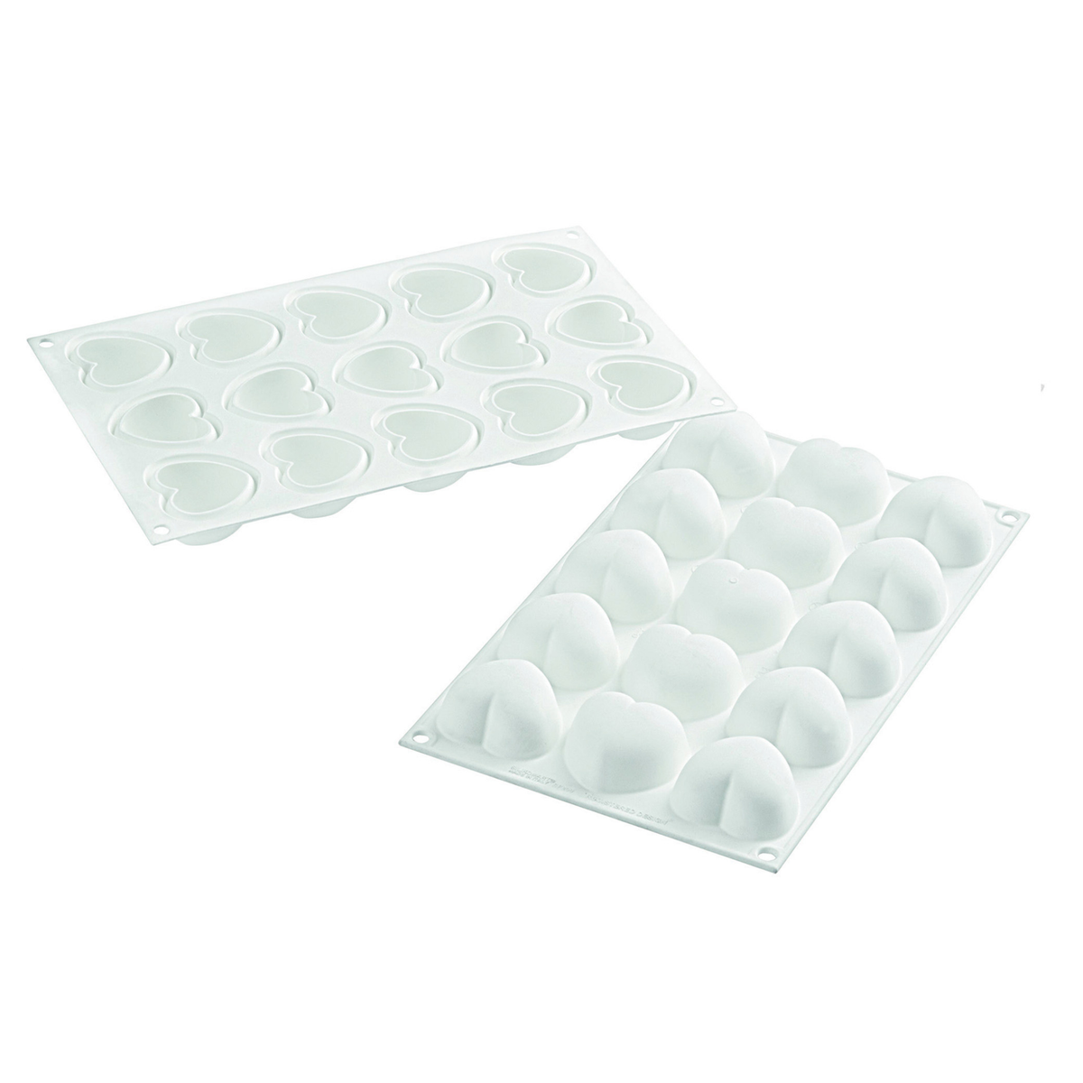 Moules silicone pour mini entremets en forme de cœur