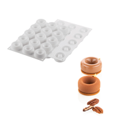 Moules silicone pour entremets individuels en forme d’anneau avec réalisations