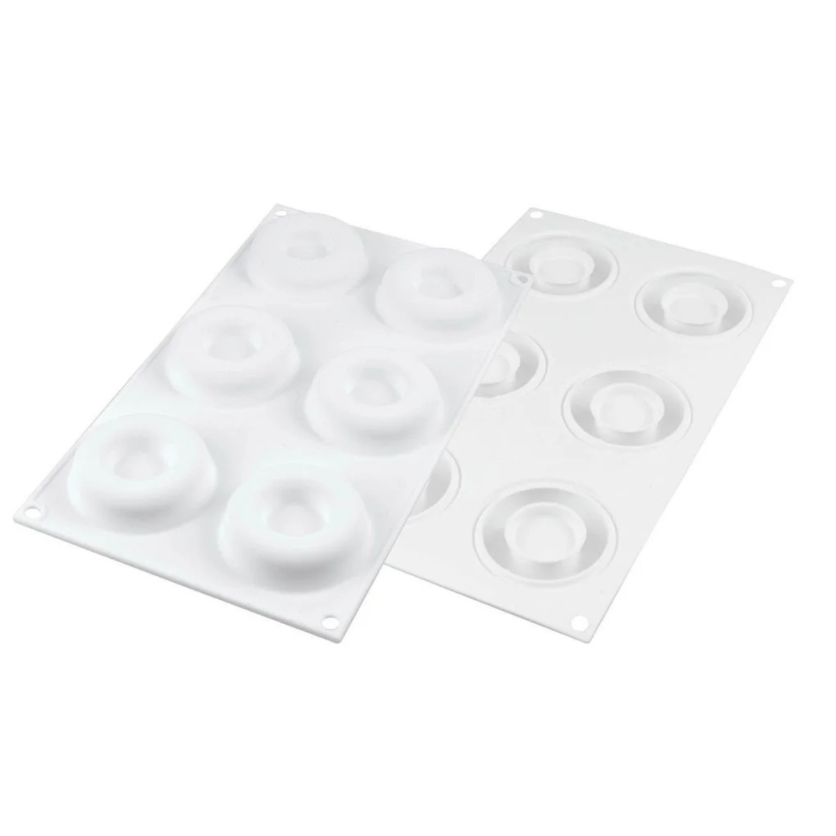 Moule silicone Silikomart 6 anneaux avec insert central