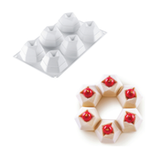 moule silicone Silikomart 6 formes géométriques avec entremets individuels